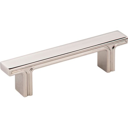 Jeffrey Alexander 3" Center-to-Center Polished Nickel Square Anwick Cabinet Pull 867-3NI